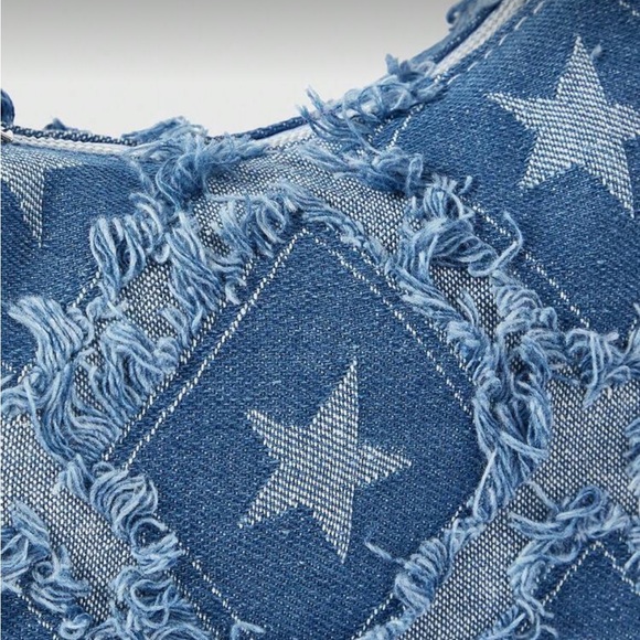 ⚠️Clearance Blue Denim Star Pattern Chain Shoulder Bag - Picture 3 of 4
